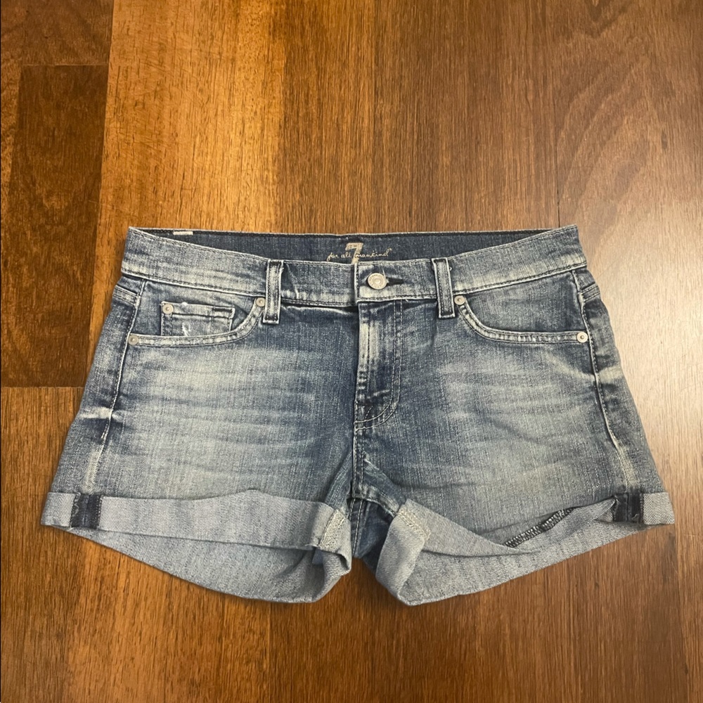 7 for all mankind denim shorts